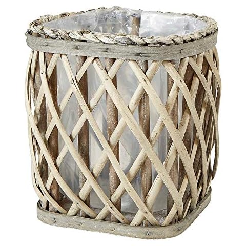 47thmain Square Willow Basket Cover