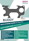 RENZ BUDDY Multi-Hygiene-Haken - mit integriertem Touchpen- Hygienegriff - Carbonfaserverstärkt
