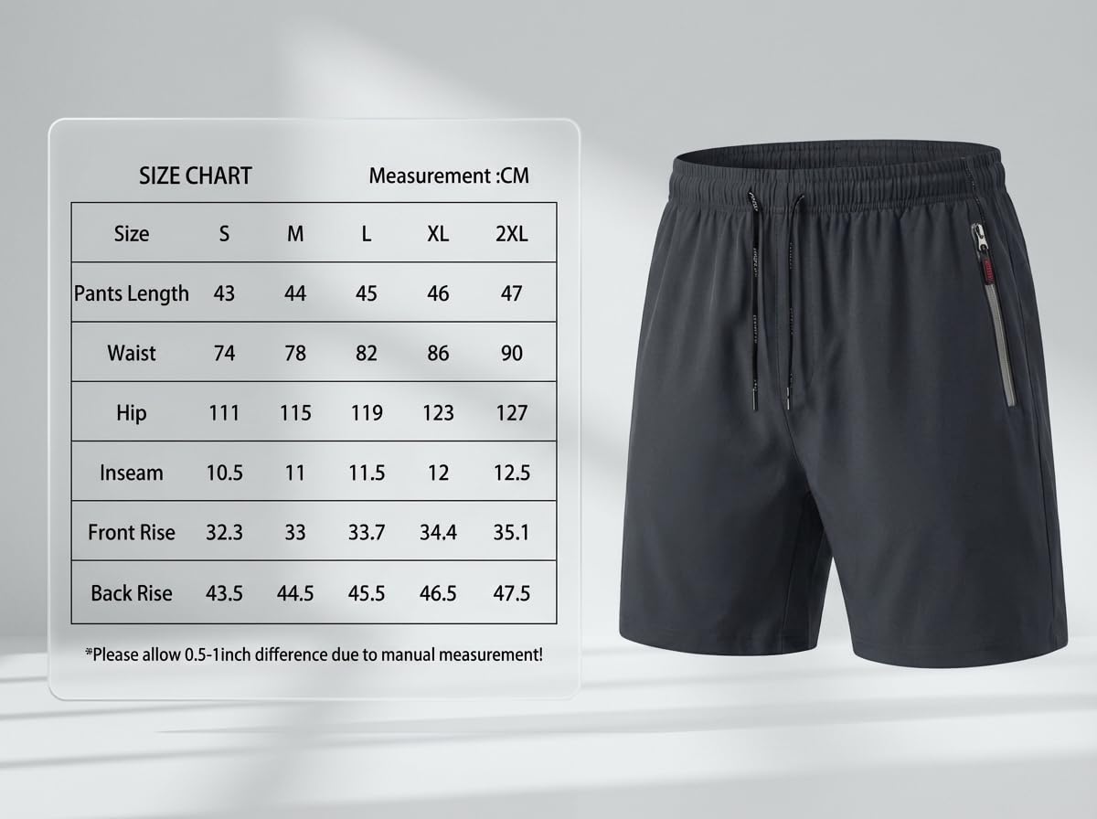 Pantalones cortos deportivos para correr para hombre con 2 bolsillos con cremallera, cintura elástica con cordón para entrenamiento — view 2