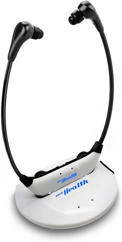 Pyle Bluetooth Wireless Amplifier, Wireless TV Listening Speakers, Amplifier Headset, TV Audio Assist, TV Sound System Wireless, Wireless Bluetooth Headset, TV Bluetooth Headset, 2.4GHz (PHPHA78)