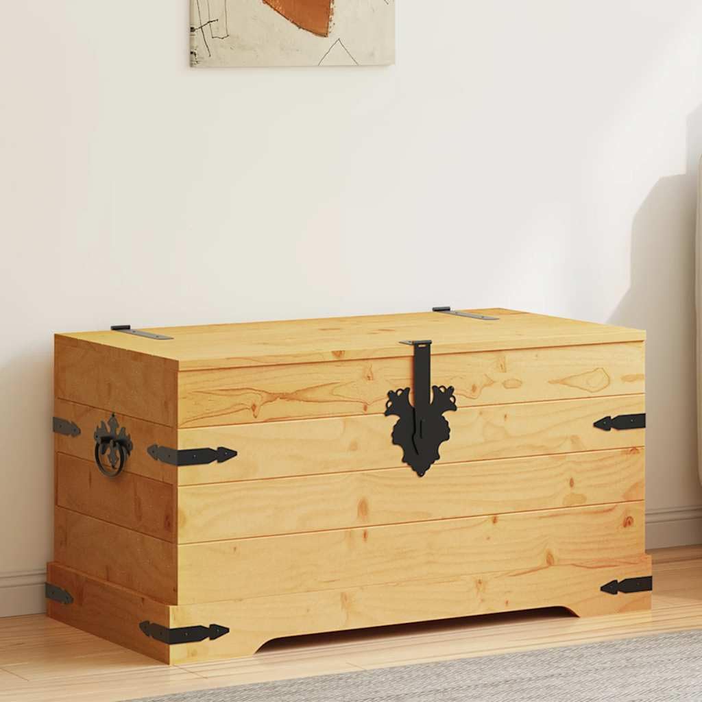 Caja de almacenaje (91 x 49,5 x 47 cm), color pino