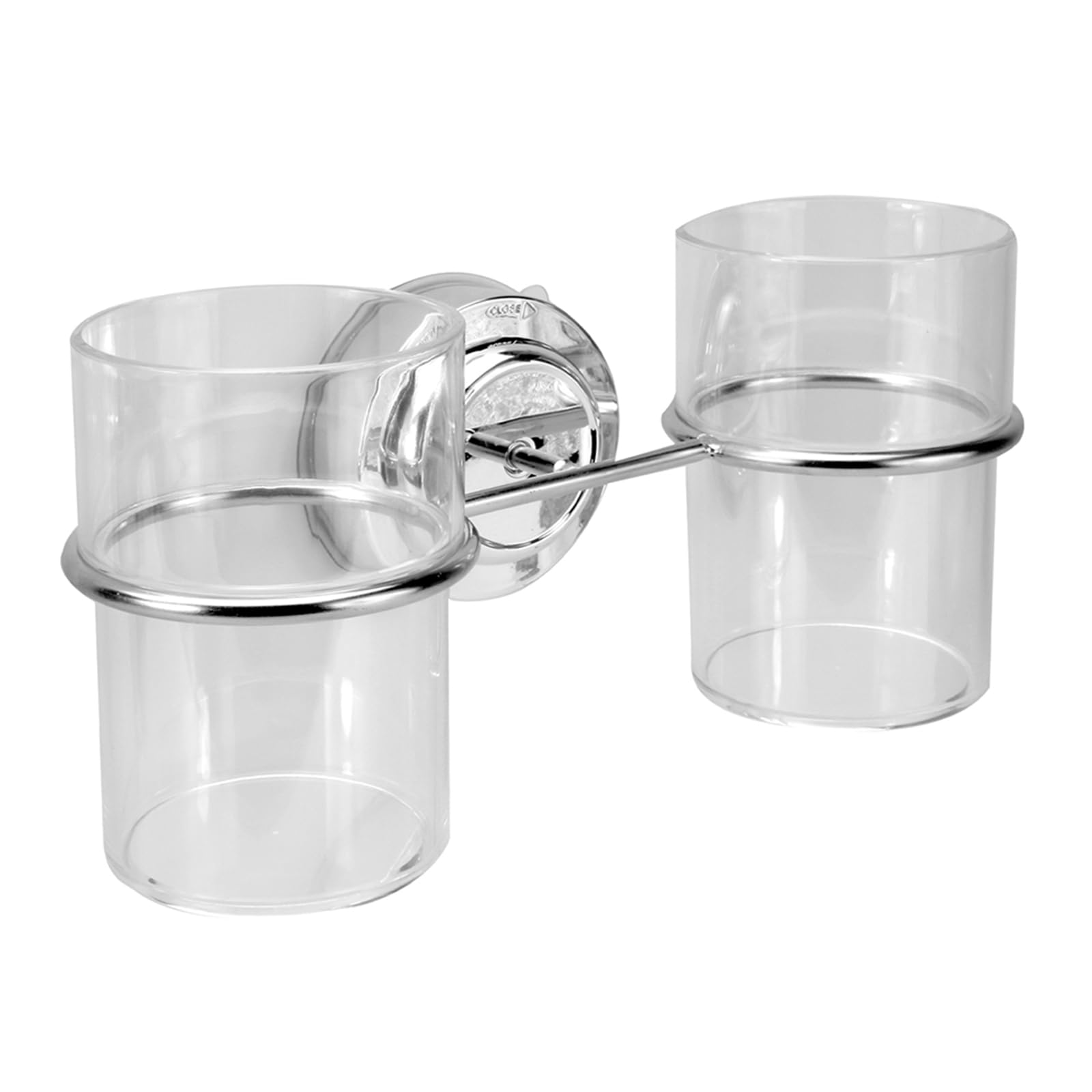 Osniyaw Double Cup Practical Wall Mounted Bathroom Suction Cup Toothbrush Holder, Mouthwash Cup, Toothpaste Storage Rack, Wall Toothbrush Holder For Bathroom