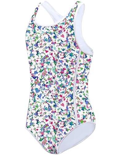 Image of G Gradual Girl's One Piece Swimsuits Racerback Kids Bathing Suit | for Girls 7-16Y, Fully lined for no see-through, Wider straps, UPF 50+, Modest coverage, Swimwear for Swim Team, Beach, Pool