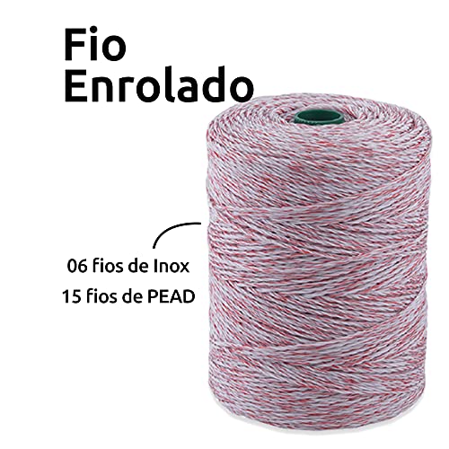 Kit Eletrificador SR 30km + 100 Isolador + 250m Fio Eletroplástico (Enrolado)
