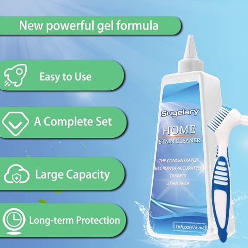 Image of Sugelary Mold Stain Cleaner Gel, 16 Fl Oz Washing Machine Cleaner for Front Loader Seal, All-Purpose Gel for Home Use on Bathroom Grout, Sink, Shower and Caulk