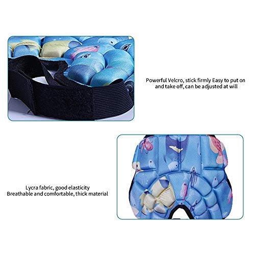 Julymoda Kids Protection Hip Pad 3D Padded Shorts Butt Sponge Padded Breathable Protective Gear for Skating Snowboard Sports (for 6-12 Years Old) Blue