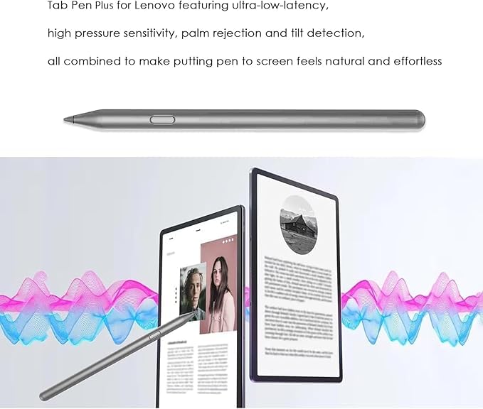 Tab Pen Plus pour Lenovo Tab Pen Plus(AP500U) Compatible avec Lenovo Tab P12 2023,Tab M10 Plus 5G,Tab M11,Tab K11,Tab K11 Plus,Prend en Charge Les Protocoles LPP2.0,avec Fixation Magnétique Bluetooth