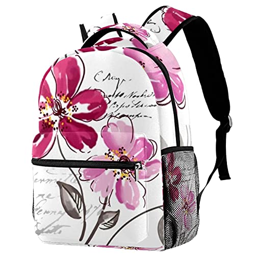 Sac à dos pour garçons et filles multicolore léger avec poches latérales pratiques