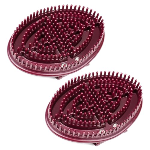 2 Piezas Cepillo de Masaje Corporal de Silicona, Cepillo de Meridianos, para Masaje y Moldeado Corporal, Ergonómico y Respetuoso con la Piel, Masajeador para el Hogar y el Salón (Marrón)