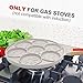 RANX INGST Pancake Pan 7 Holes, Non Stick Mini Crepe Pan with Detachable Handle, Pancake Mold for Kids, Oven Safe, White