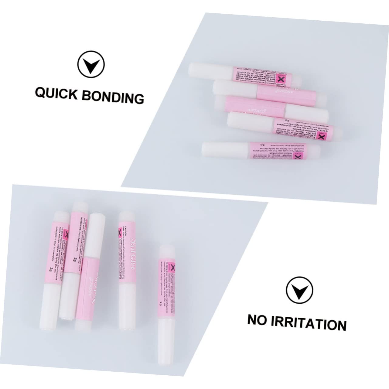 Didiseaon 3 Juegos De Pegamento Para Uñas Postizas De 2 G Secado Rápido Adhesivo Fuerte Para Manicura Y Decoración De Uñas 25 Unidades X 3