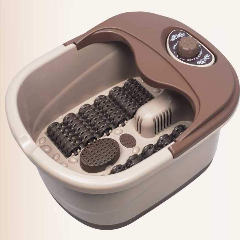 UYDJAKX Masajeador de baño de pies,SPA de baño de pies con Calor,Pedicura Terapéutica por Infrarrojos Bañera para pies 12 Rodillos de Masaje Cubo de Lavabo eléctrico-A (A) Star of Light