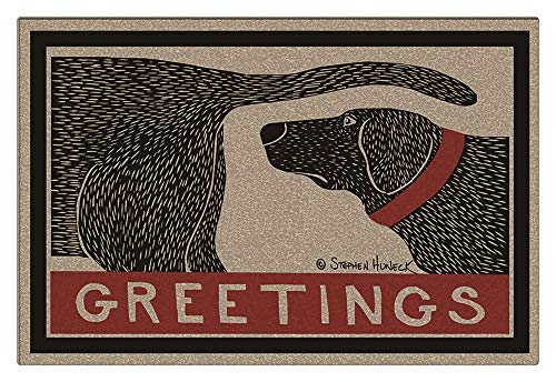 ATOLY Greetings Dog Low-Key Washable Carpet Inside Absorbent Door Mat-All