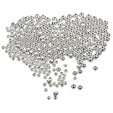 TOYZFRIENDY 300個 飛び込み用飛び糸ビーズ 銀色製耐久性釣り用ビーズ 淡水海水対応スロット付き多用途止め珠ルアー用