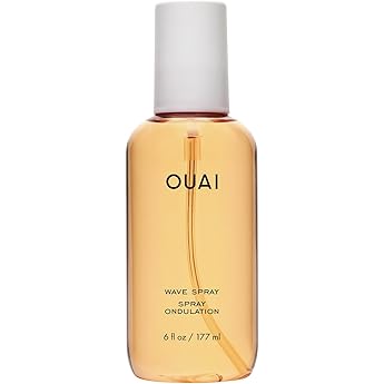 OUAI Wave Spray - Coconut Oil & Rice Protein Texture Mist for Voluminous Beach Waves with Shine - Paraben Free, Safe for Color & Keratin-Treated Hair (4.9 fl oz)