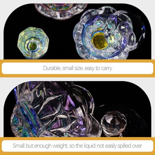 Vaso de Cristal para Arte de Uñas con Tapa Octogonal miniatura 3