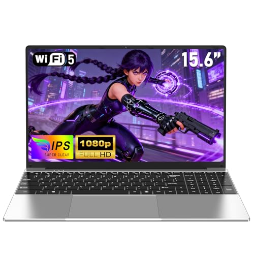 NAIKLULU 15.6 Pollici Gaming PC Portatile i7-7600U Processore (2,8 a 3,9 Ghz), 32GB RAM 1TB SSD Laptop Gamer Computer Portatile 2026, Tastiera Retroilluminata/Webcam/Touchpad/6000Mah