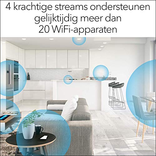 NETGEAR 6 Mesh wifi-repeater EAX15, draadloze signaalversterker AX1800, dekking tot 100 m2 en 20 apparaten,Wit - Image 5