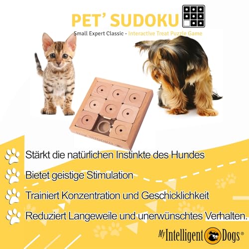 My Intelligent Dogs Interaktives Hundespielzeug Intelligenz Sudoku Small Expert - Intelligenzspielzeug für Hunde & Katze - Interaktives Spielzeug Hund, Katzenspielzeug - Denkspiele für Hunde