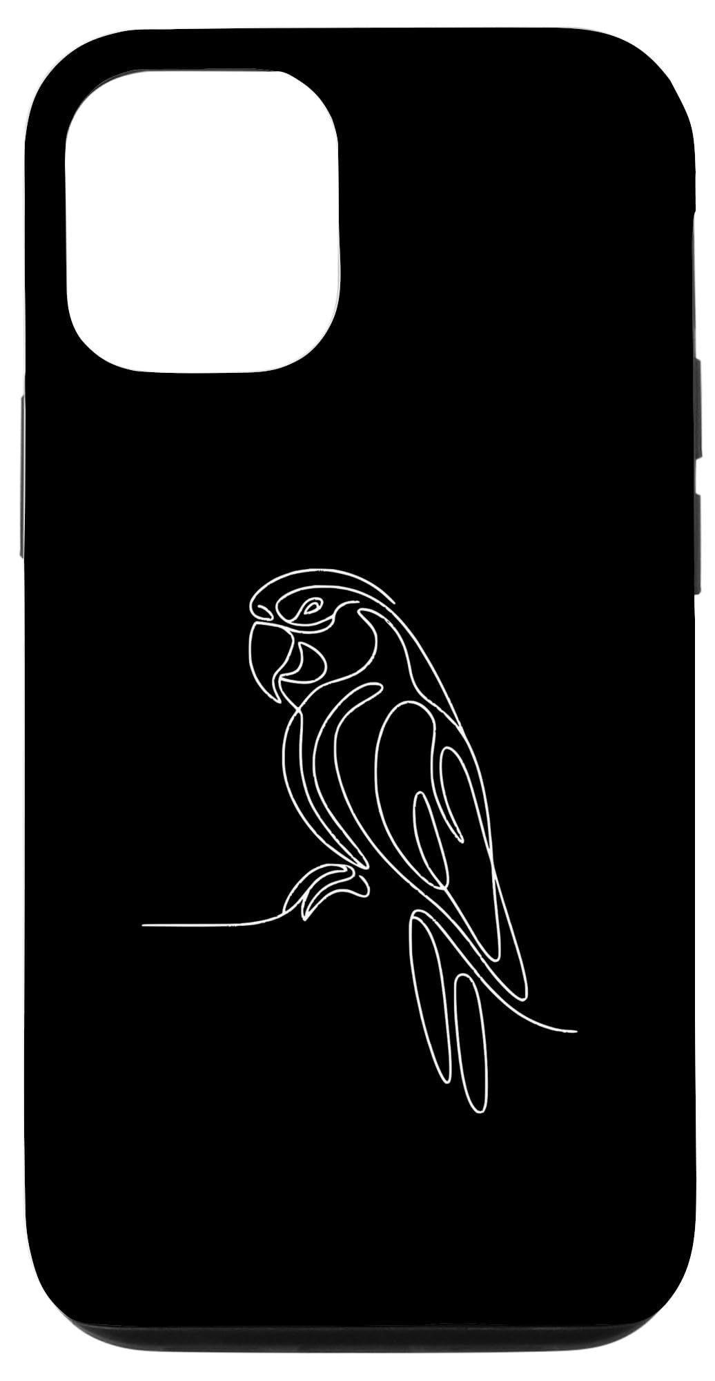 iPhone 15 Pro Line Art Bird Ornithologist Macaw Case
