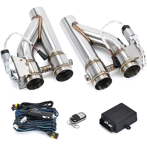 PQY Universal 2.5 Inch Stainless Steel Exhaust Pipe 2PCS Kit Cover