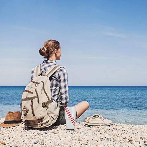 Joyclub 30Oz Baseball Tumbler Stainless Steel Double Wall Vacuum Insulated Tumbler Cup Travel Mug With Lid, Straw And Cleaning Brush #TOP5