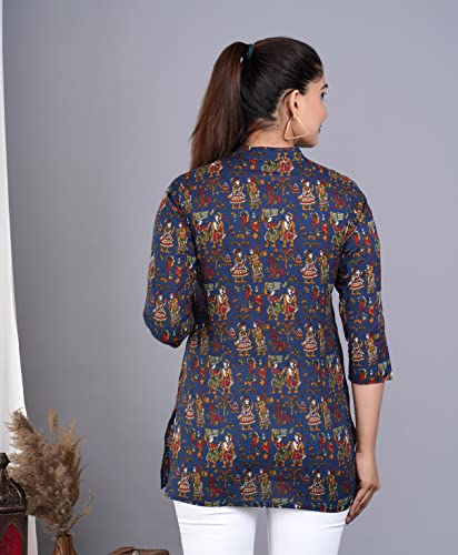Image of Jikonet Women's Printed Rayon Straight Short Kurti
