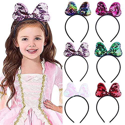 Fascia per capelli con paillettes per bambini in
