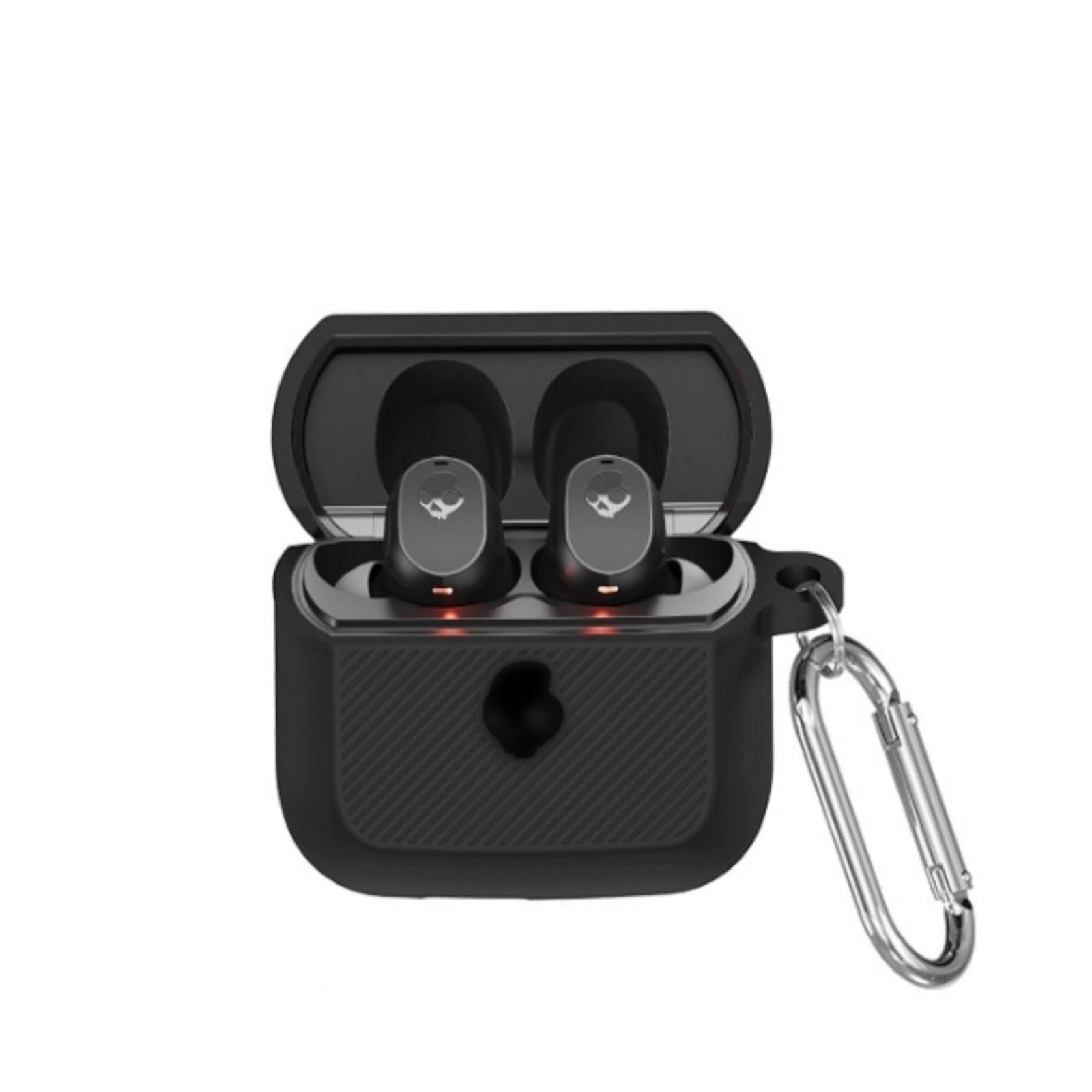 Silicone Case Compatible with Skullcandy Mod with Keychain, Shockproof Protective Cover with Carabiner for Man Woman