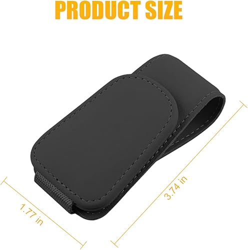 Miniatura 52 de AICEL Soportes para lentes de sol para visera solar de automóvil, soporte de cuero para colgar gafas, soporte magnético para lentes y clip