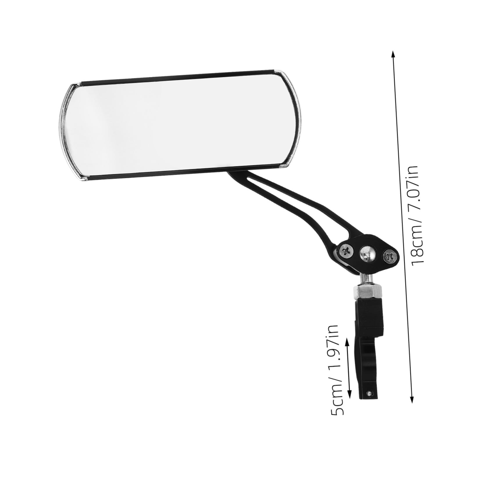 Specchio Retrovisore per Bici 360° Nero 1 Paio Lega Alluminio | Ampio Angolo, Rotazione Completa, Montaggio Semplice, Compatibilità, Accessorio Manubrio