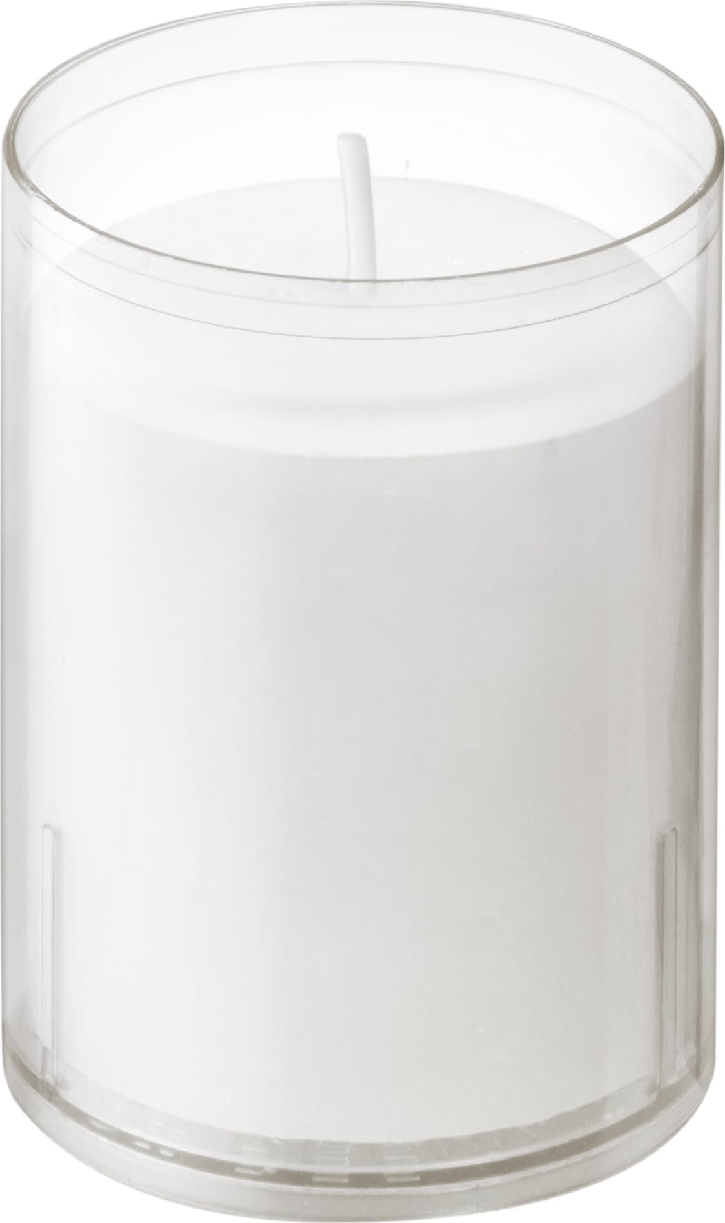 Bolsius Candele Bianche Re-light in Contenitore Trasparente - Set die 20 Pezzi - Cera Inodore - Durata fino a 24 Ore a Candela - Dimensione 65/50