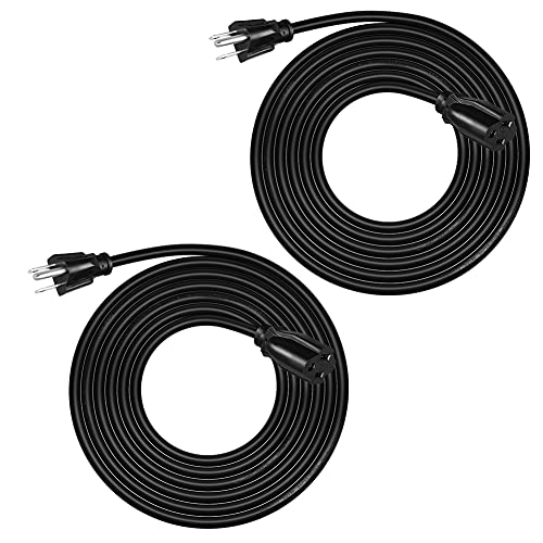 DEWENWILS Short Extension Cord, 1 Foot Power Cord, 16 AWG SJTW Weatherproof Extension Cable for Indoor Outdoor Use, 3 Prong Grounded Outlets Plugs, NEMA 5-15P to NEMA 5-15R, Black, UL Listed