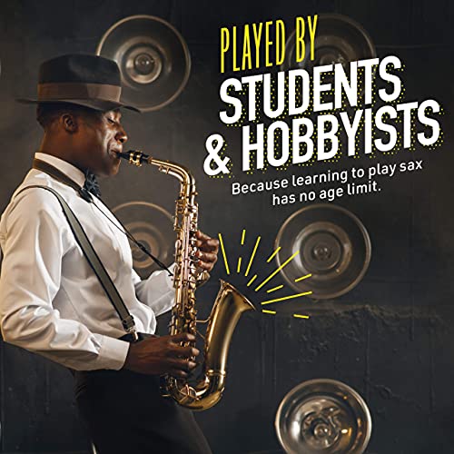 Mendini By Cecilio Eb Alto Saxophone - Case, Tuner, Mouthpiece, 10 Reeds, Pocketbook- Nickel E Flat Musical Instruments #TOP4