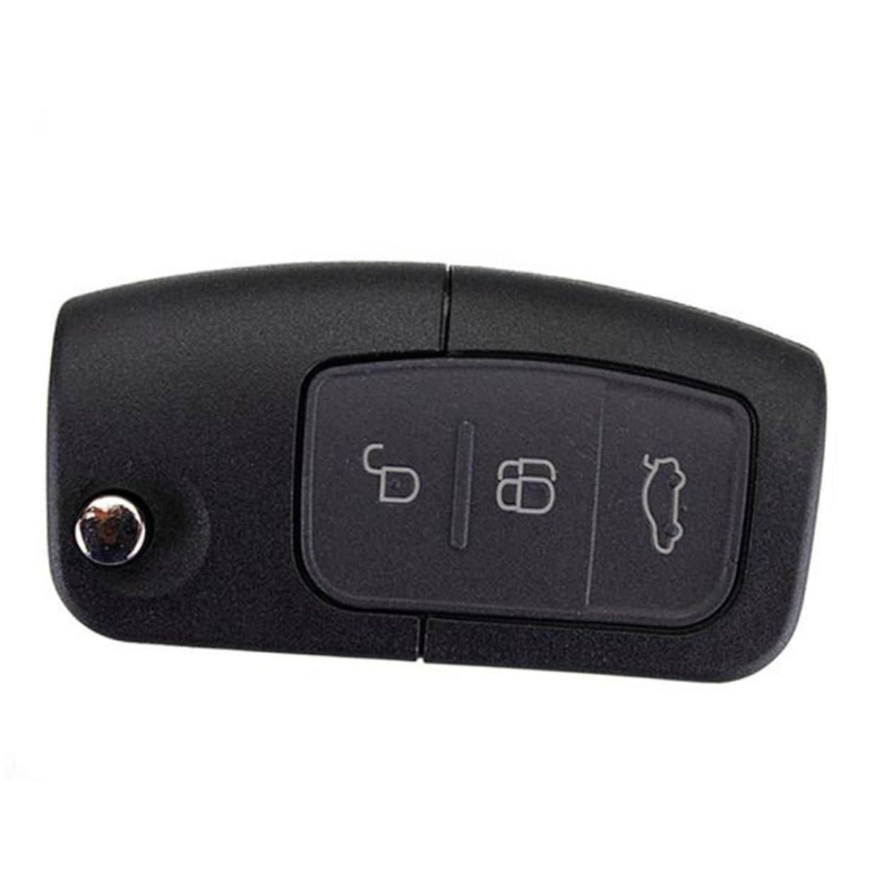 Wakauto Focus Key Replacement 3 Button Remote Key 4d63 Chip Abs Plastic Metal Construction