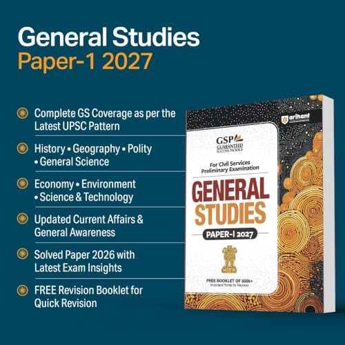 Image of Arihant UPSC IAS Prelims 2027 General Studies (Paper I) Manual | Complete Study Guide for Civil Services Preliminary Examination with Current Affairs, Static GK & FREE 5000+ Revision Points Booklet