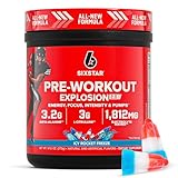 Six Star Pre-Workout Powder for Men & Women, ICY Rocket Freeze (30 Servings) - Preworkout Explosion 2.0 Energy Powder Drink Mix with Beta-Alanine & Caffeine - Sports Nutrition Supplement Products