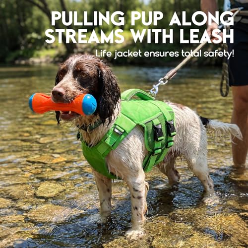 ASENKU Schwimmweste Hund Groß XXL,Verstellbar & Ripstop Hundeschwimmweste,Rettungsweste für Hunde mit Griff und Reflektierend, Hunde Schwimmweste für Chihuahua,Dackel,Französische Bulldogge, Labrador