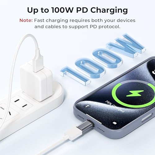 Image of Basesailor USB C to USB OTG Adapter (Dual USB 3.0 Ports,2 Pack),Works with Thunderbolt 3 MacBook Pro,Chromebook,Microsoft Surface Go,Galaxy S10 S10E S9 S8 Plus Note 10 9 8,LG V50 G8,Google Pixel 3 XL