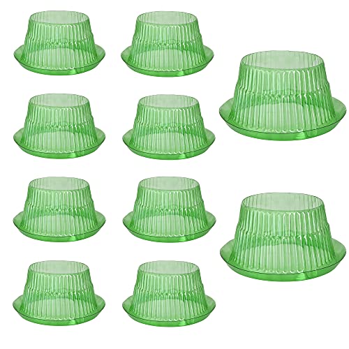 Noeyzim Schneckenschutz, Schneckenkragen,Schneckenzaun Salat, Pflanzglocke, 10 Stück Schneckenabwehr aus Plastik, zur Abwehr Von Schnecken Schützt Pflanzen vor Tierfraß für Hochbeete, Grün Cover