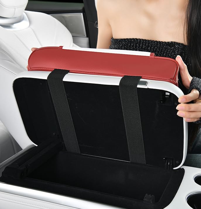 Cuscino per Bracciolo Auto per Range Rover Vogue L405 2012-2020, AntiGraffio Copertura Copertura per Console Centrale, Bracciolo Auto Accessori,Black