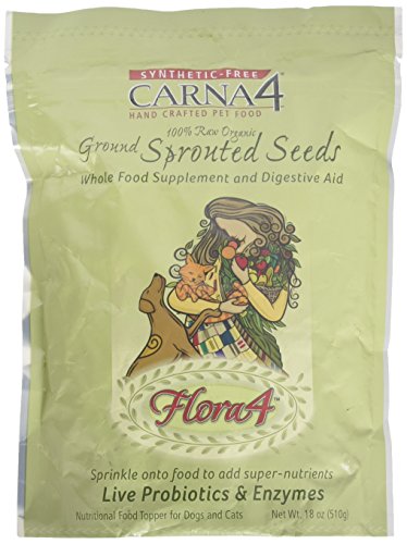 Carna4 Ground Sprouted Seeds Raw Food Topper Flora4, 18oz