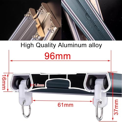 Riel de cortina de aluminio doble k de diseño duradero y elegante en blanco 5