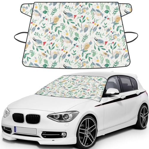 Protector de parabrisas de alta densidad 175x108 cm con estampado floral de coche