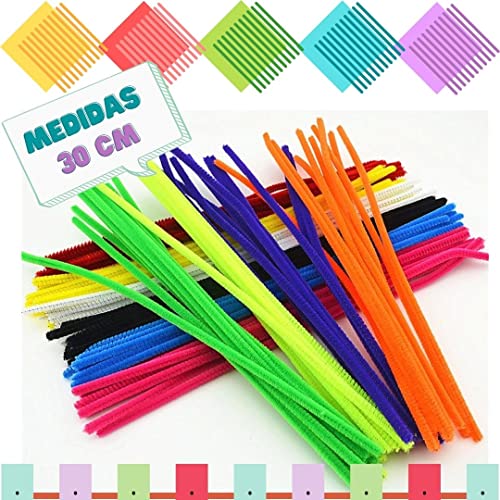 Haste De Chenille Colorida 30cm 25 Unidades Limpador