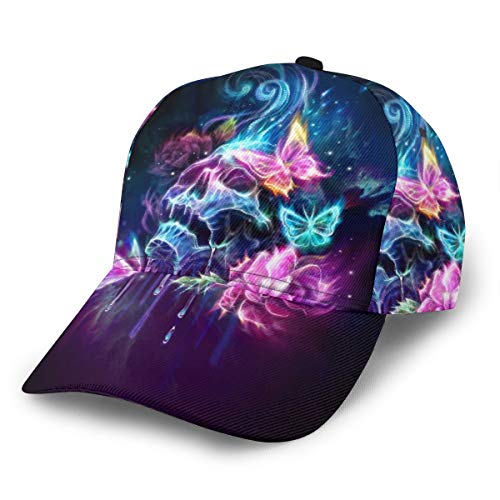 Unisex Baseball Caps Breathable Hip-Hop Baseball Dad Cap For Park, Running, Fishing, Hunting, Cool Baseball Hat Colorful Skulls Dad Hats #TOP6