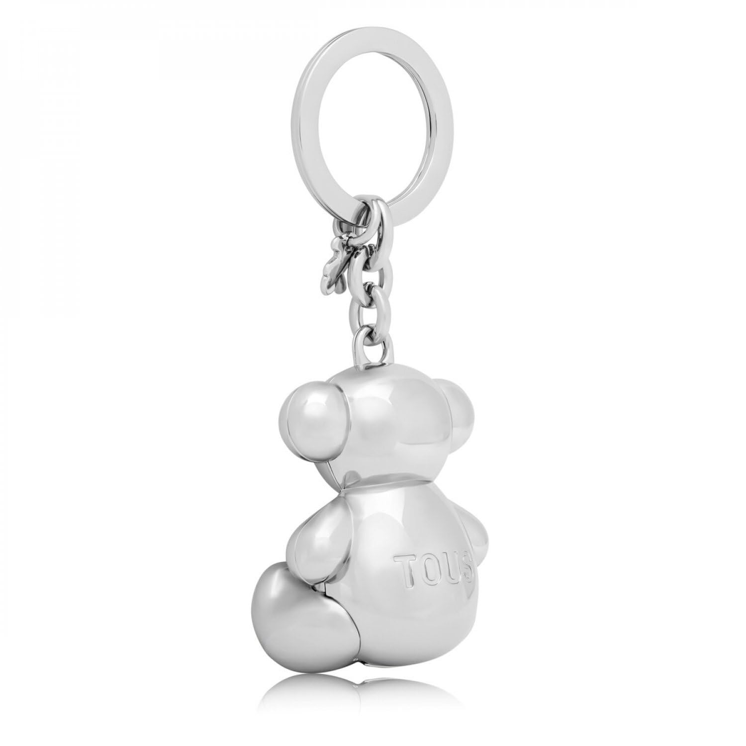 TOUS Metalowy breloczek do kluczy Bold Bear 395910426, Srebrny, Talla única, Metaliczny