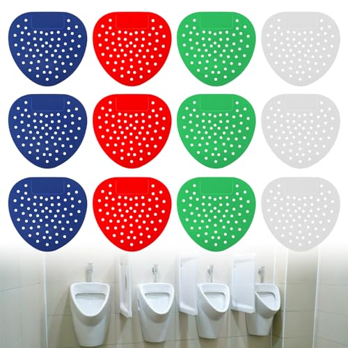 12 Piezas Filtros de Urinario Pantalla Urinario Alfombrillas de Urinario Perfumada Desodorante de Urinario Rejilla de Urinarios Urinario Ambientador para Todos los Lugares Comerciales y Apartamentos