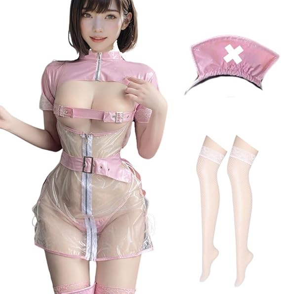 コスプレ エナメル ナース シースルー ワンピース SM コスプレ