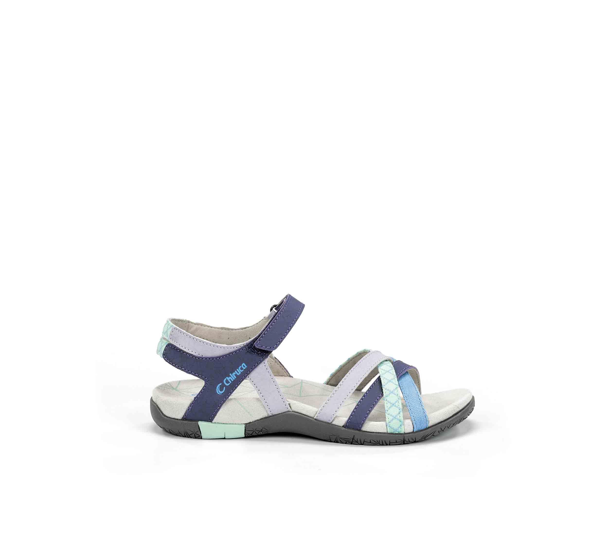 CHIRUCA Malibu 25 Sandales synthétiques pour femme Bleu marine/vert